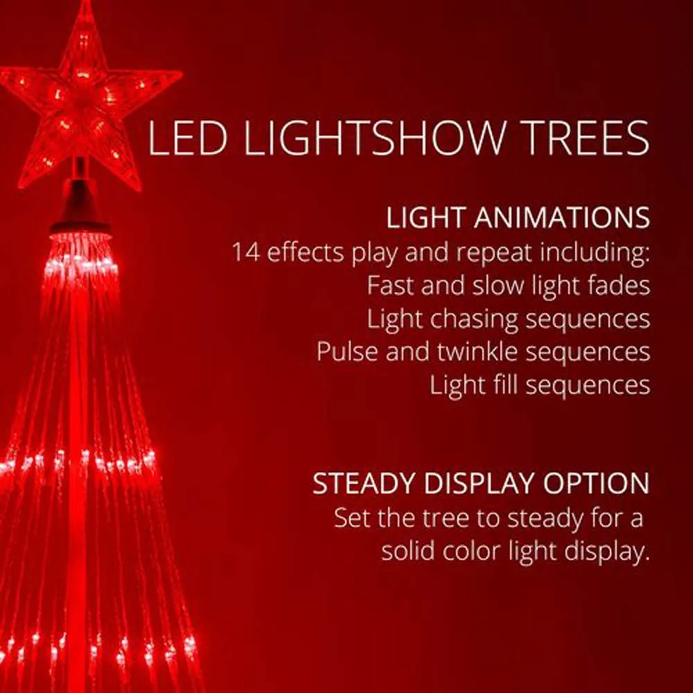 12-ft. Red LED Animated Outdoor Lightshow Christmas Tree
