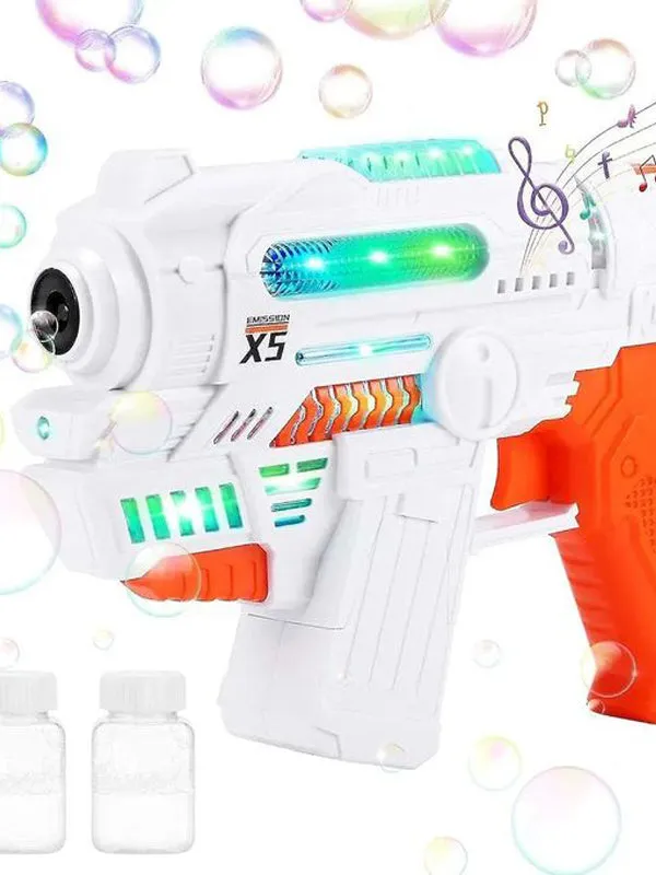 Amazing Bubble Gun Toy for Kids White