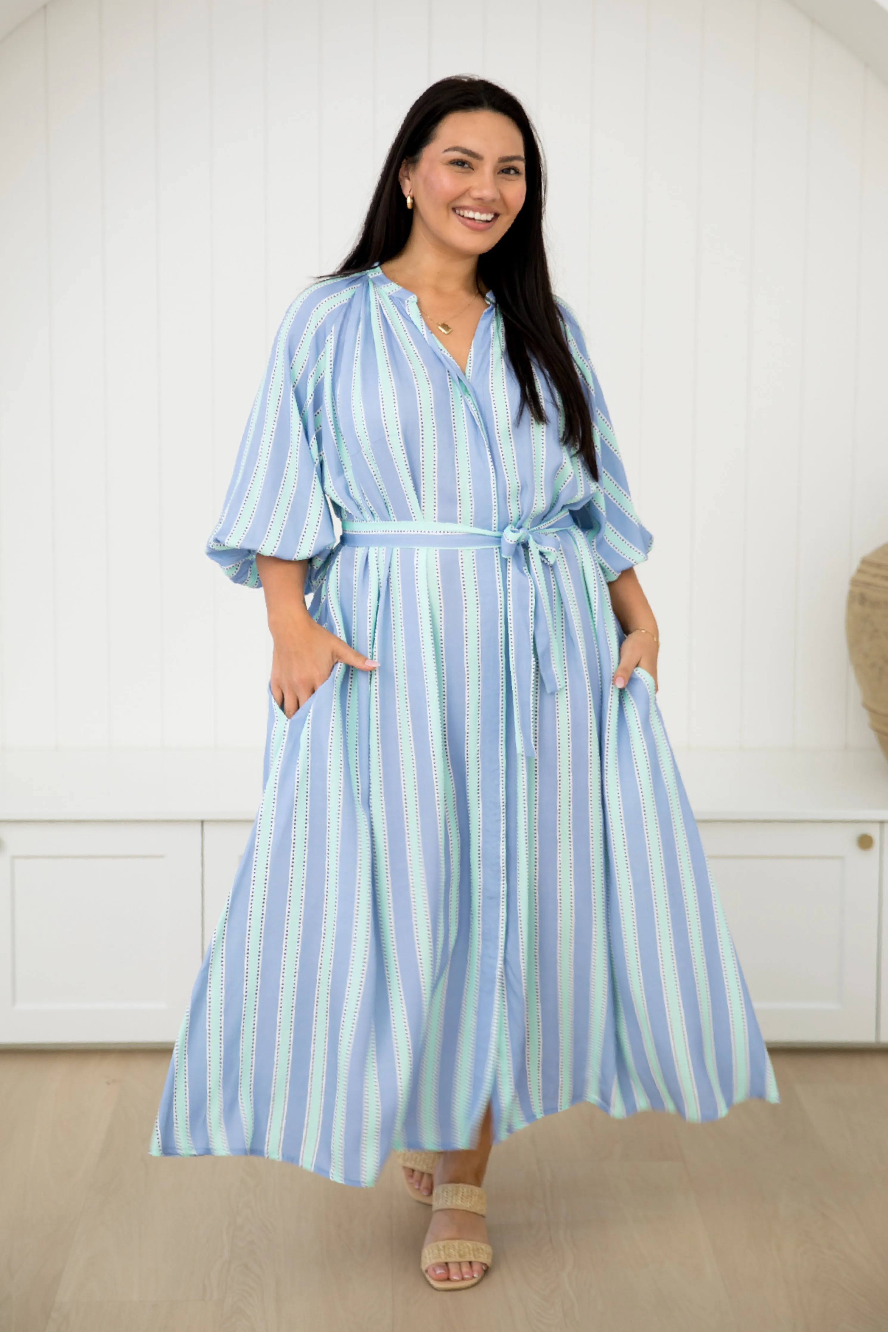 Athena Dress in Blue Eternity