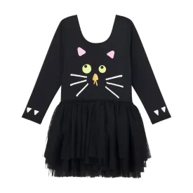 Black Cat Jersey Dress