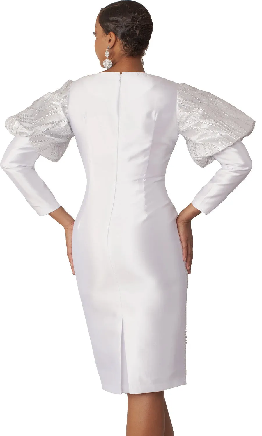 Chancele Church Dress 9736-White