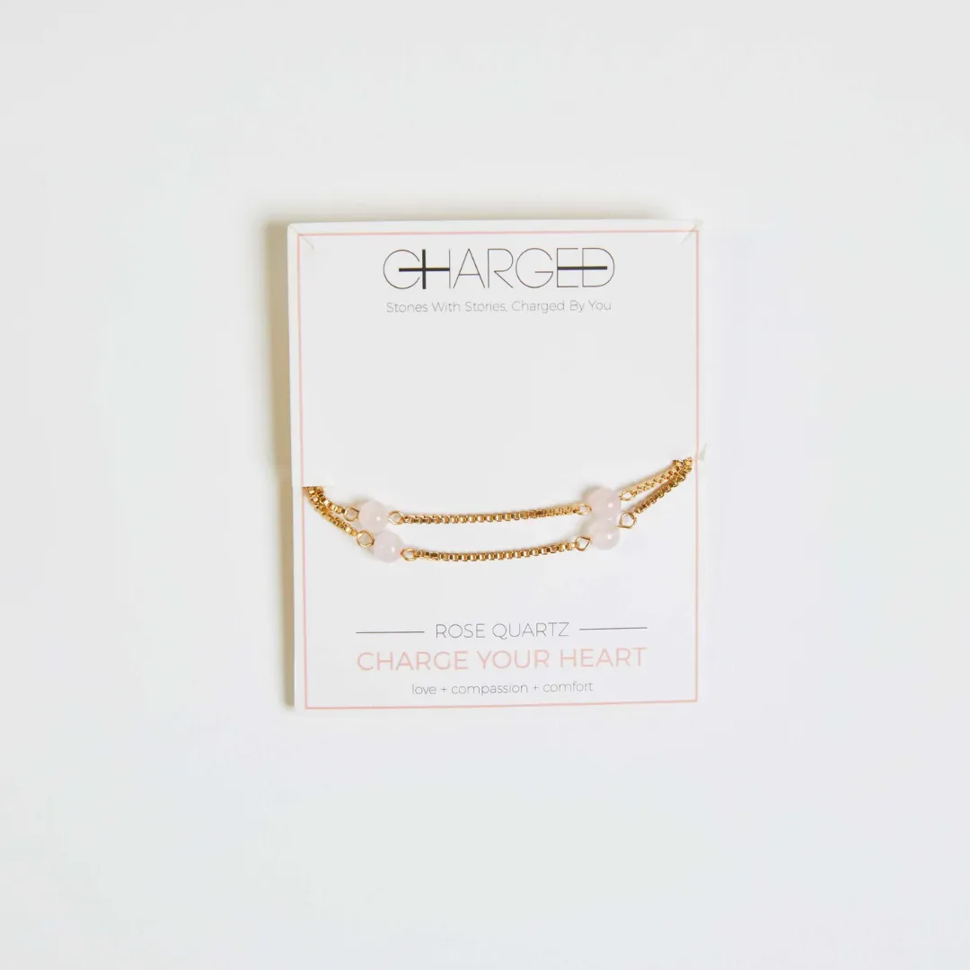 Charged Wellness Rose Quartz Bracelet
