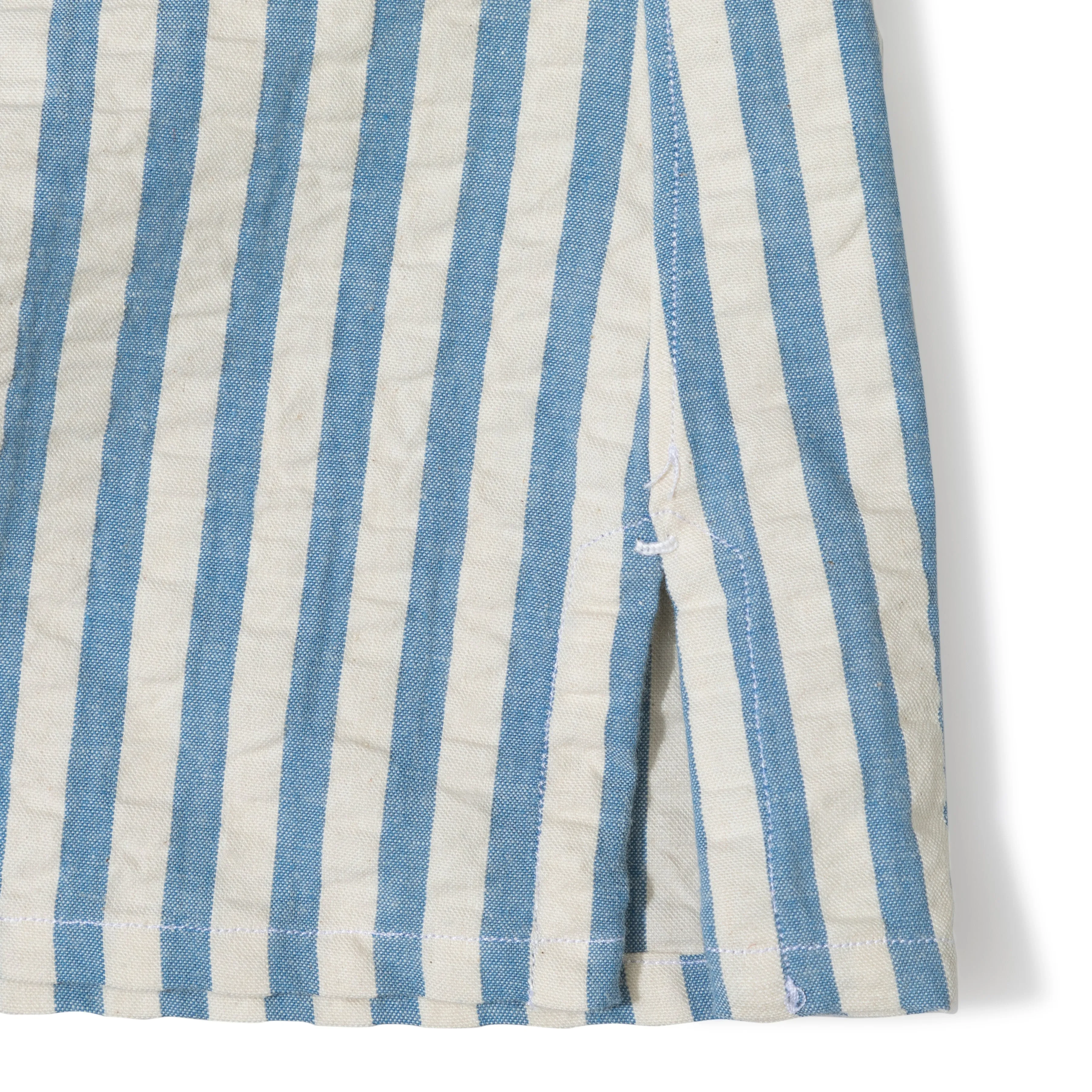 Cotton Seersucker Wide Stripe Summer Shirt