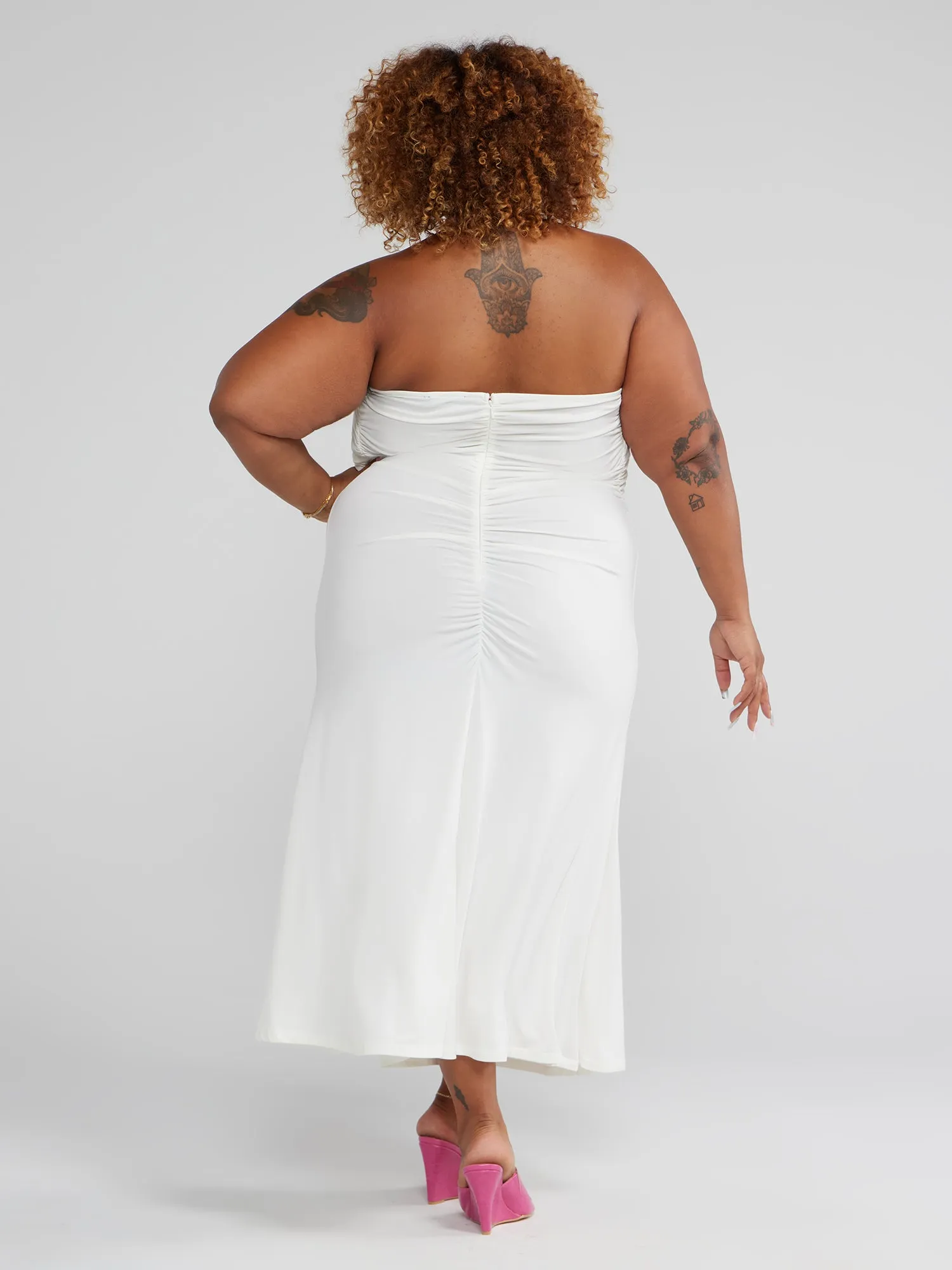 Crystal Crossneck Midi Dress