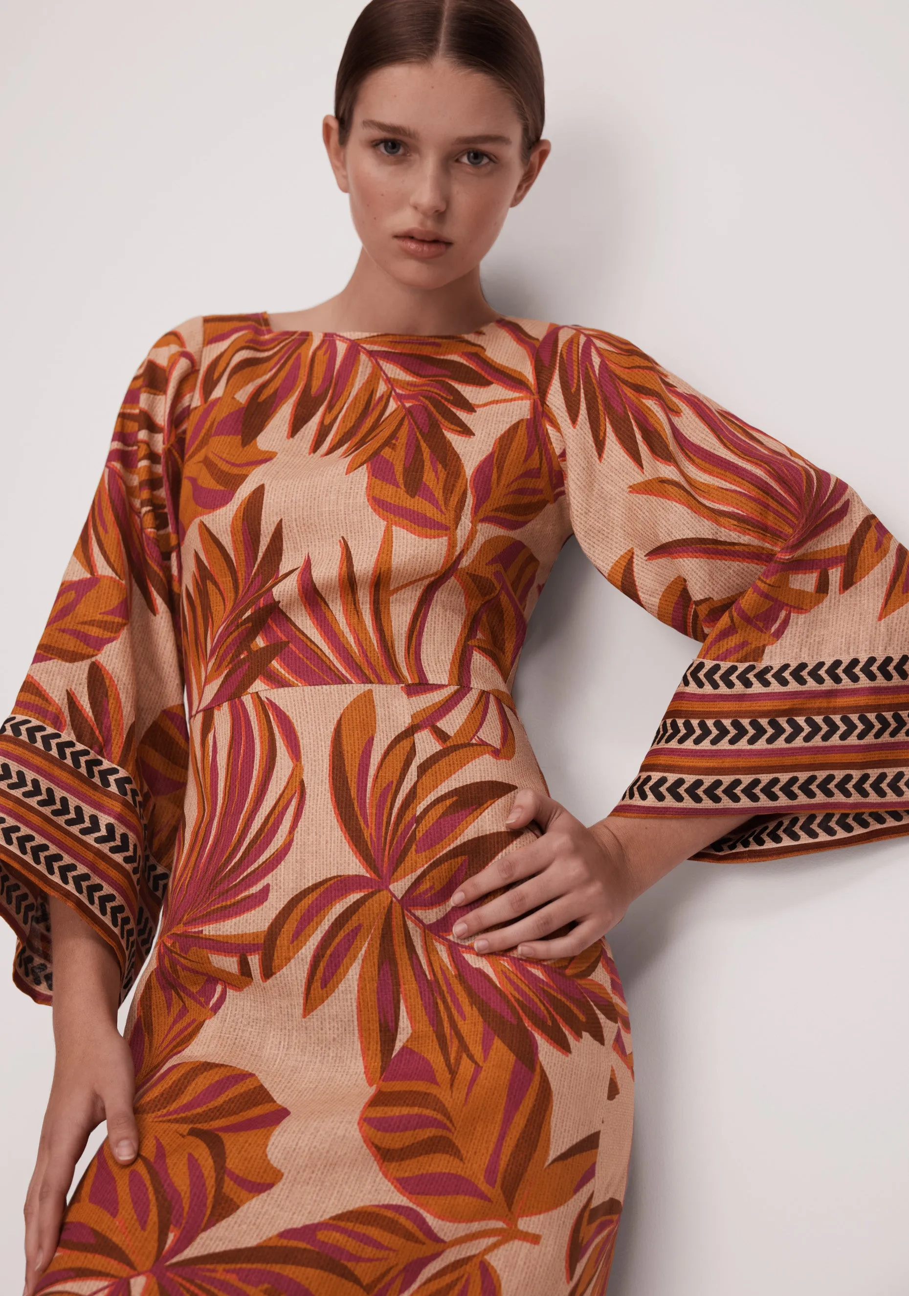 Etoile Linen Midi Dress_Print