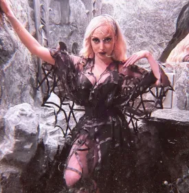 Gothic Spider Web Dressing Gown
