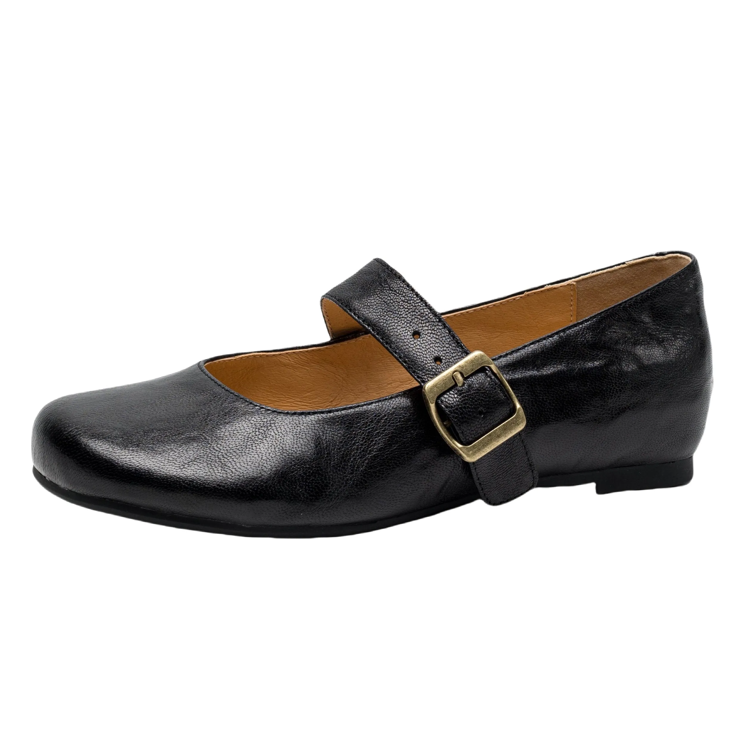 Handmade Vintage Soft Sole Mary Jane Ballet Flats Women's Shoes