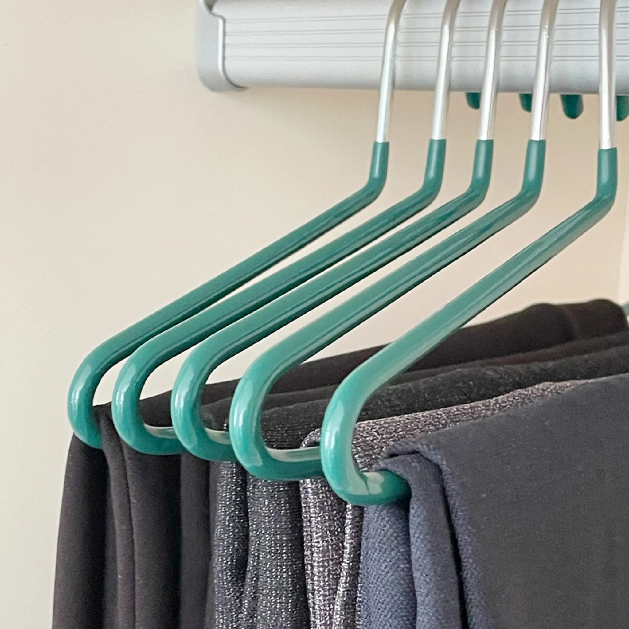 Jamil Slim Pants Hanger, Green, Set of 10 - 🏆 #58 - Home Décor - Best of December