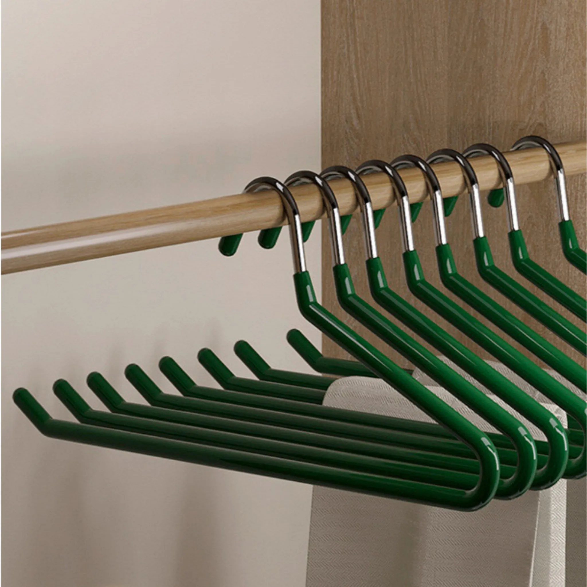 Jamil Slim Pants Hanger, Green, Set of 10 - 🏆 #58 - Home Décor - Best of December