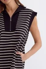 Just Stripe With It Dress - Black