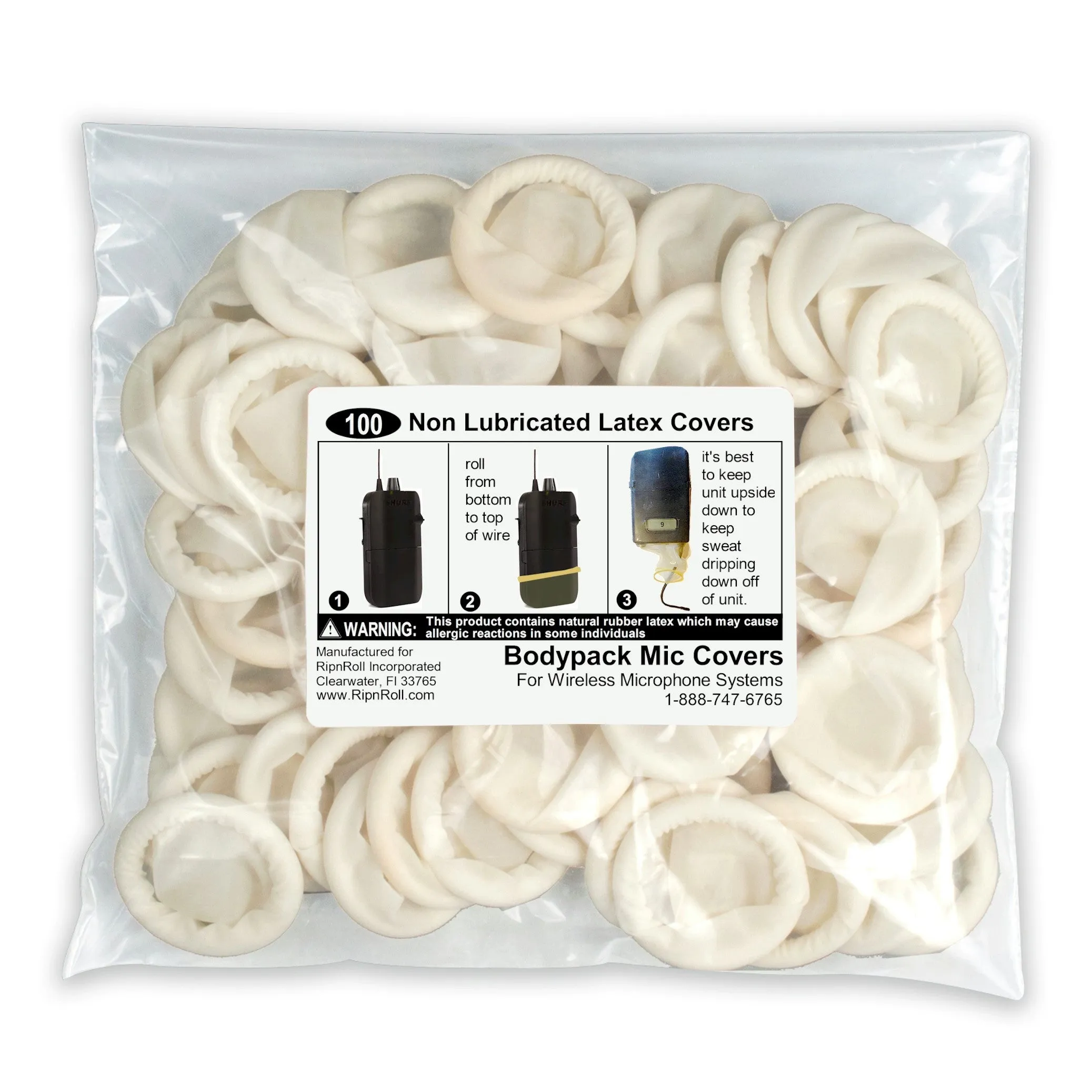 Latex Body Pack Sweat Protectors - *Please read below before ordering