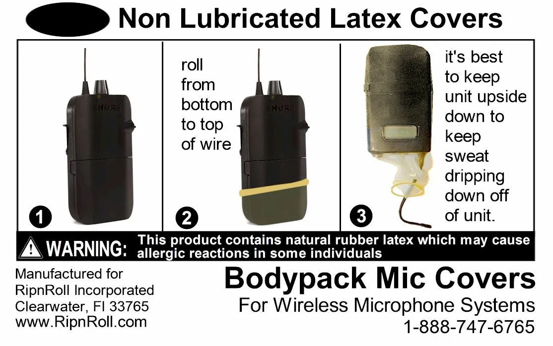 Latex Body Pack Sweat Protectors - *Please read below before ordering