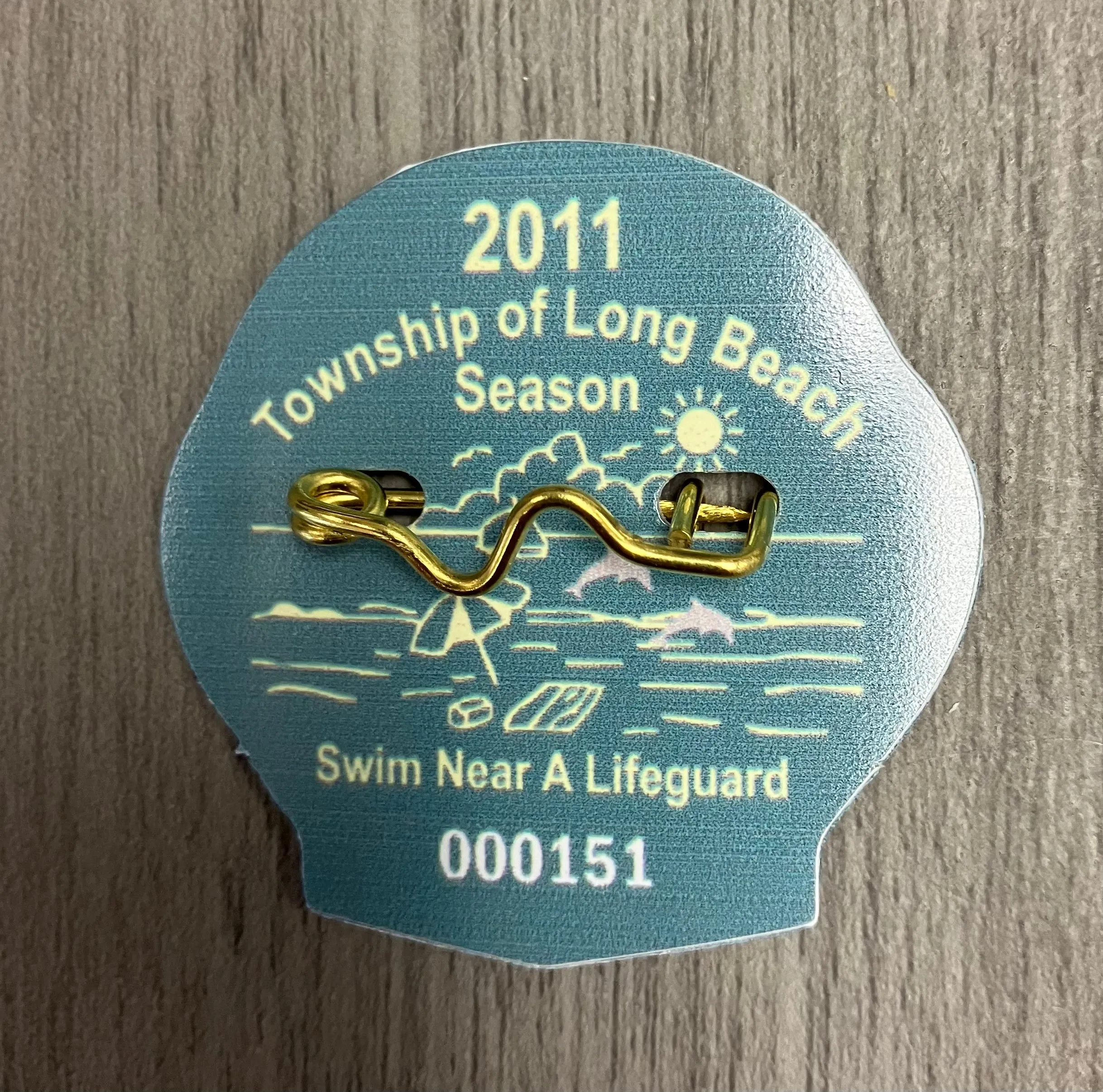 Long Beach Township 2011 Seasonal Beach Badge