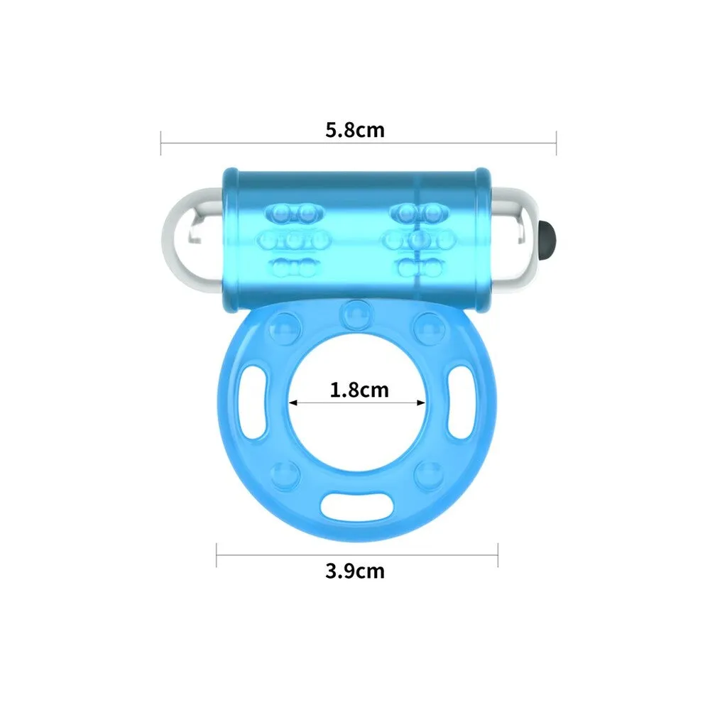 Lovetoy Lumino Play Glow-In-The-Dark Vibrating Cock Ring Blue
