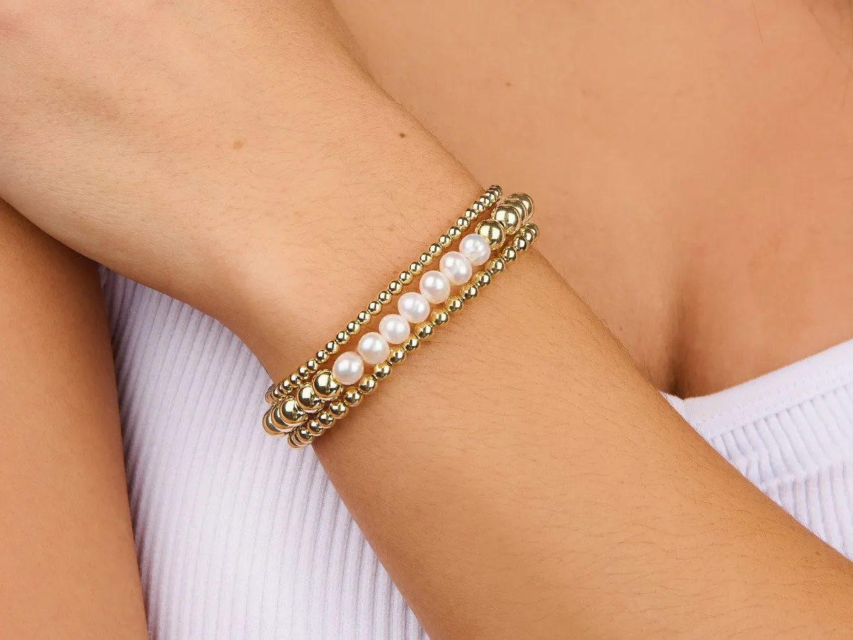 Olivia Pearl Bead Bracelet