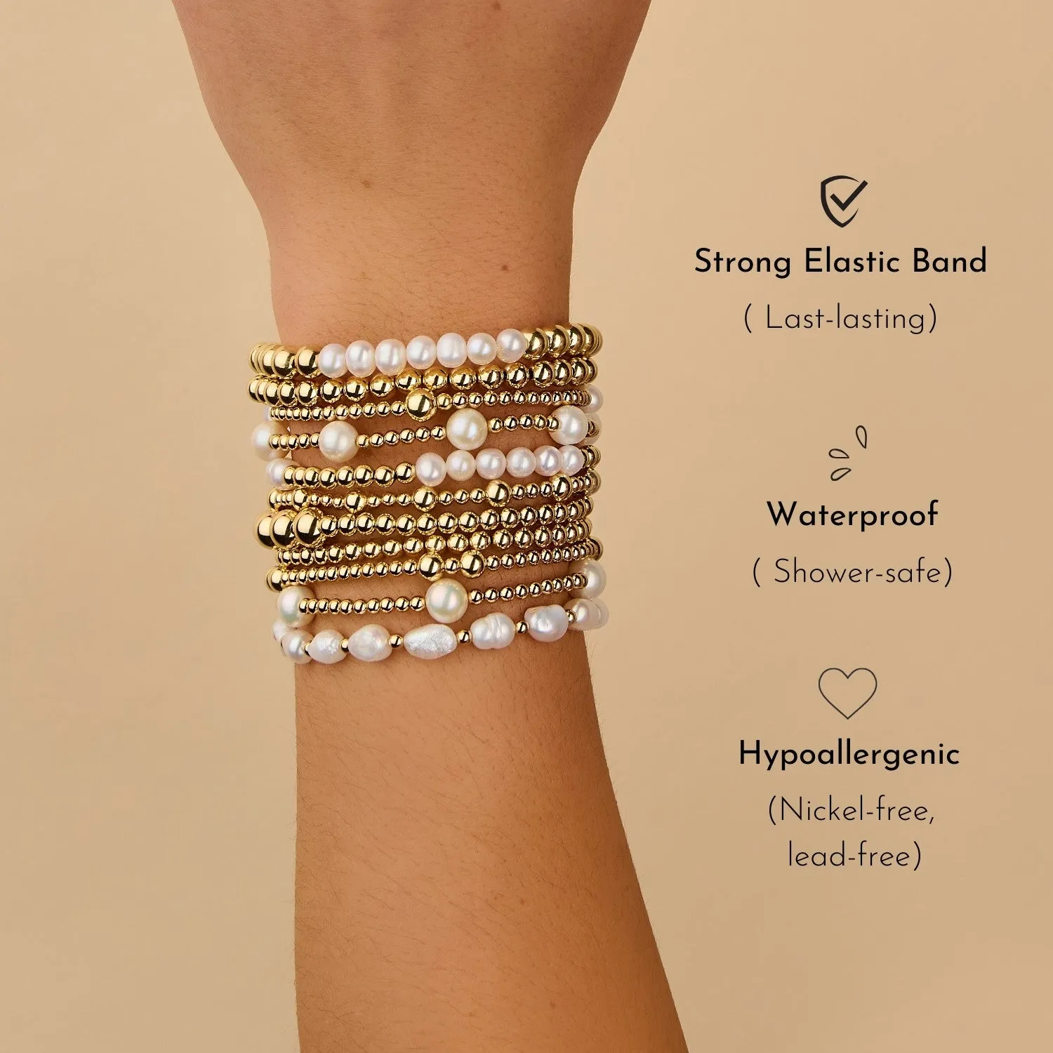 Olivia Pearl Bead Bracelet