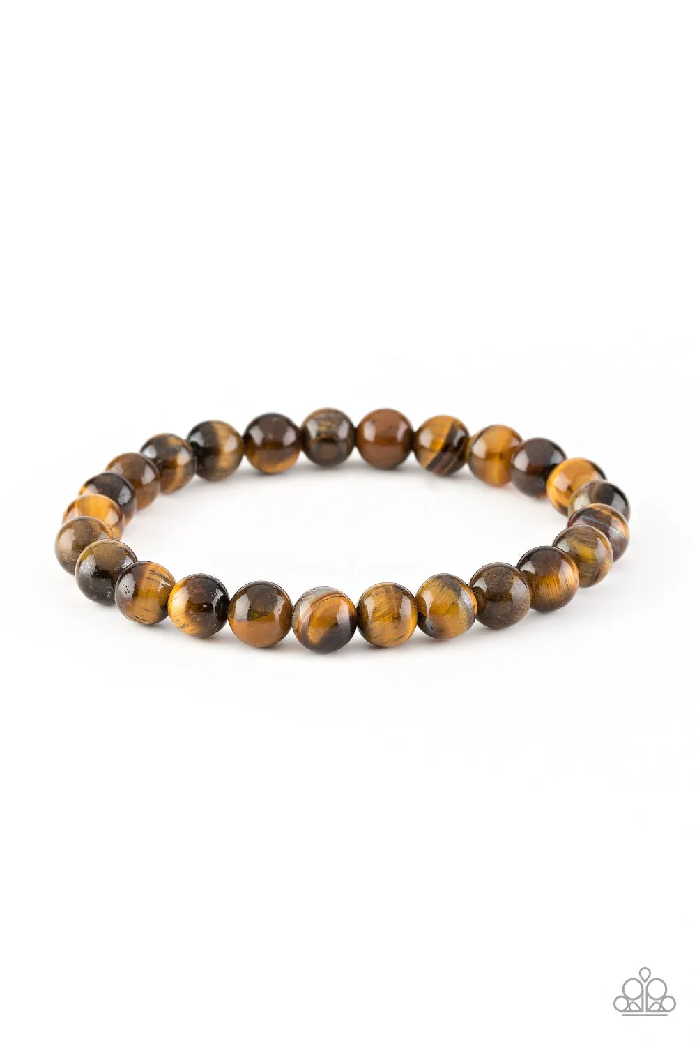 Open Door Jewelry - Centered - Brown Bracelet - Paparazzi Accessories