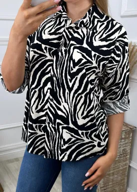 Oprah Zebra Print Shirt