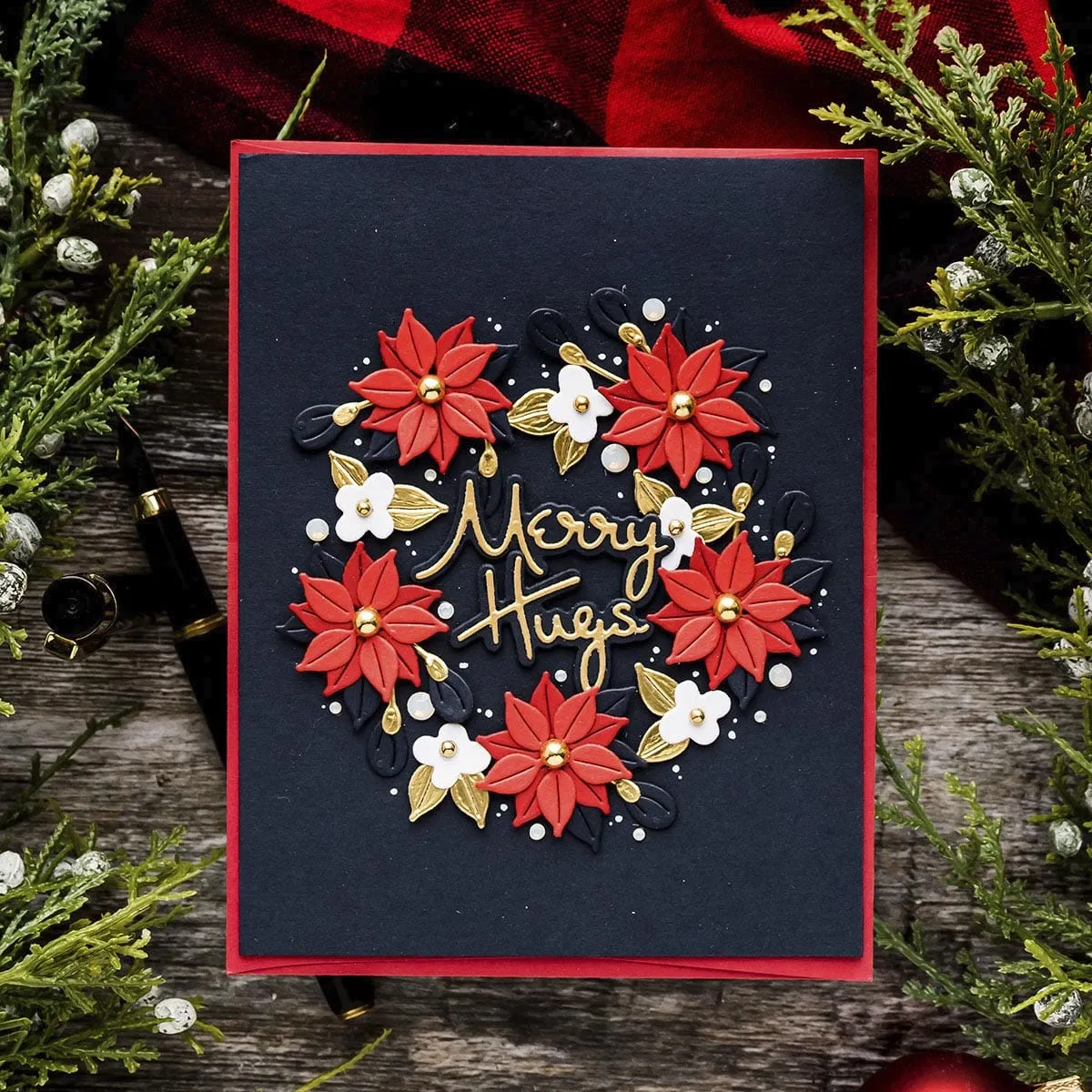 Outlined Christmas Sentiments - Small Die of the Month