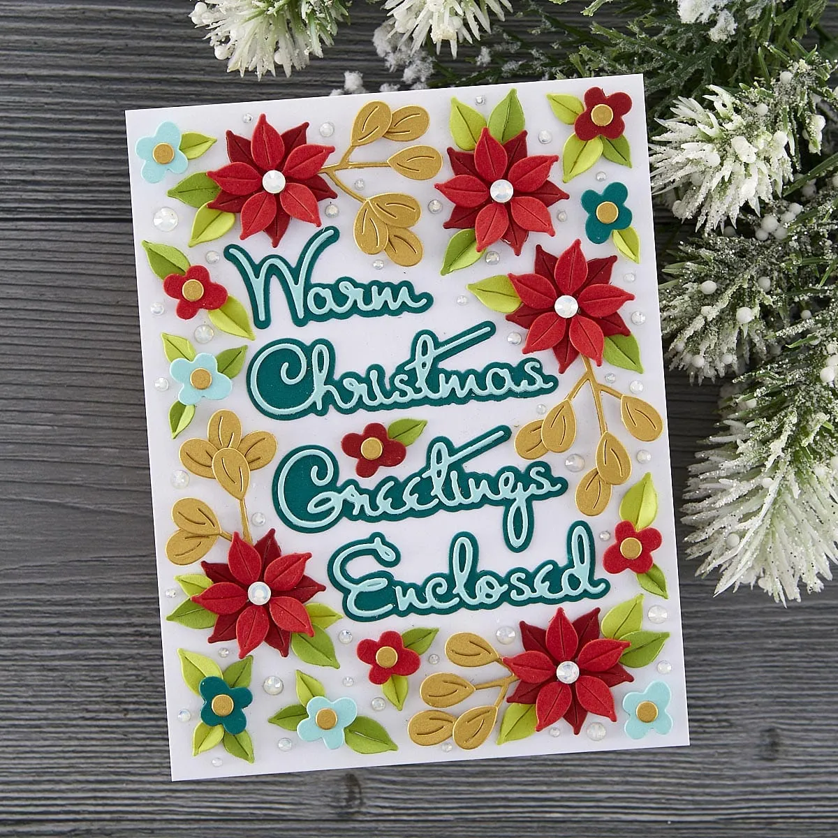 Outlined Christmas Sentiments - Small Die of the Month