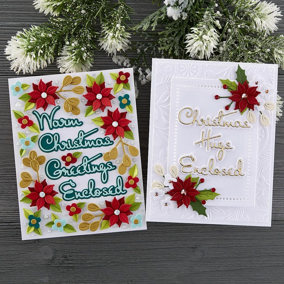 Outlined Christmas Sentiments - Small Die of the Month