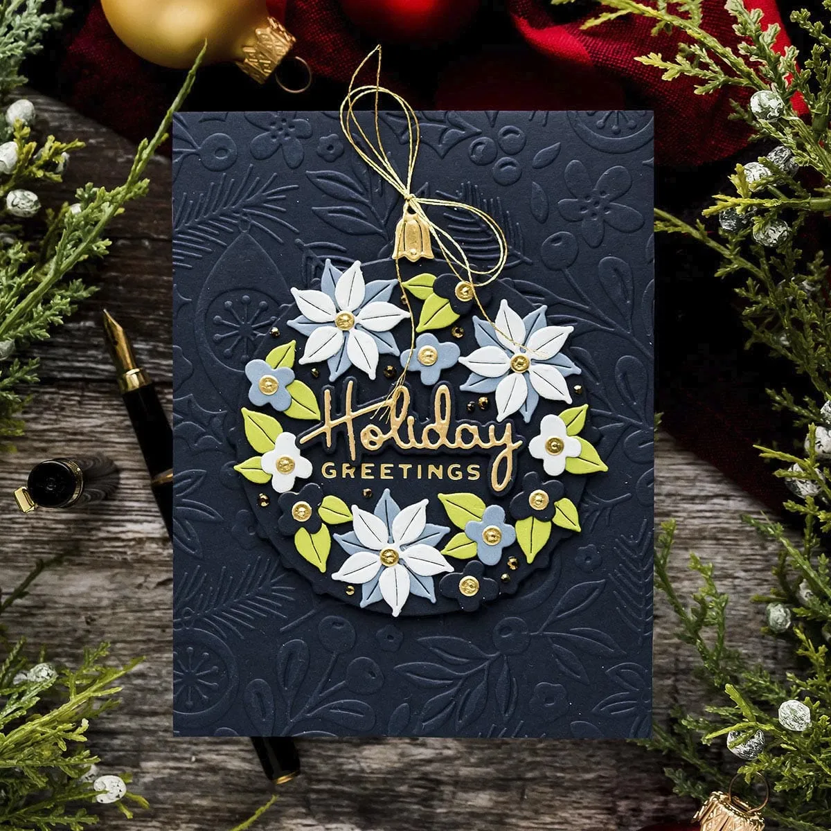 Outlined Christmas Sentiments - Small Die of the Month