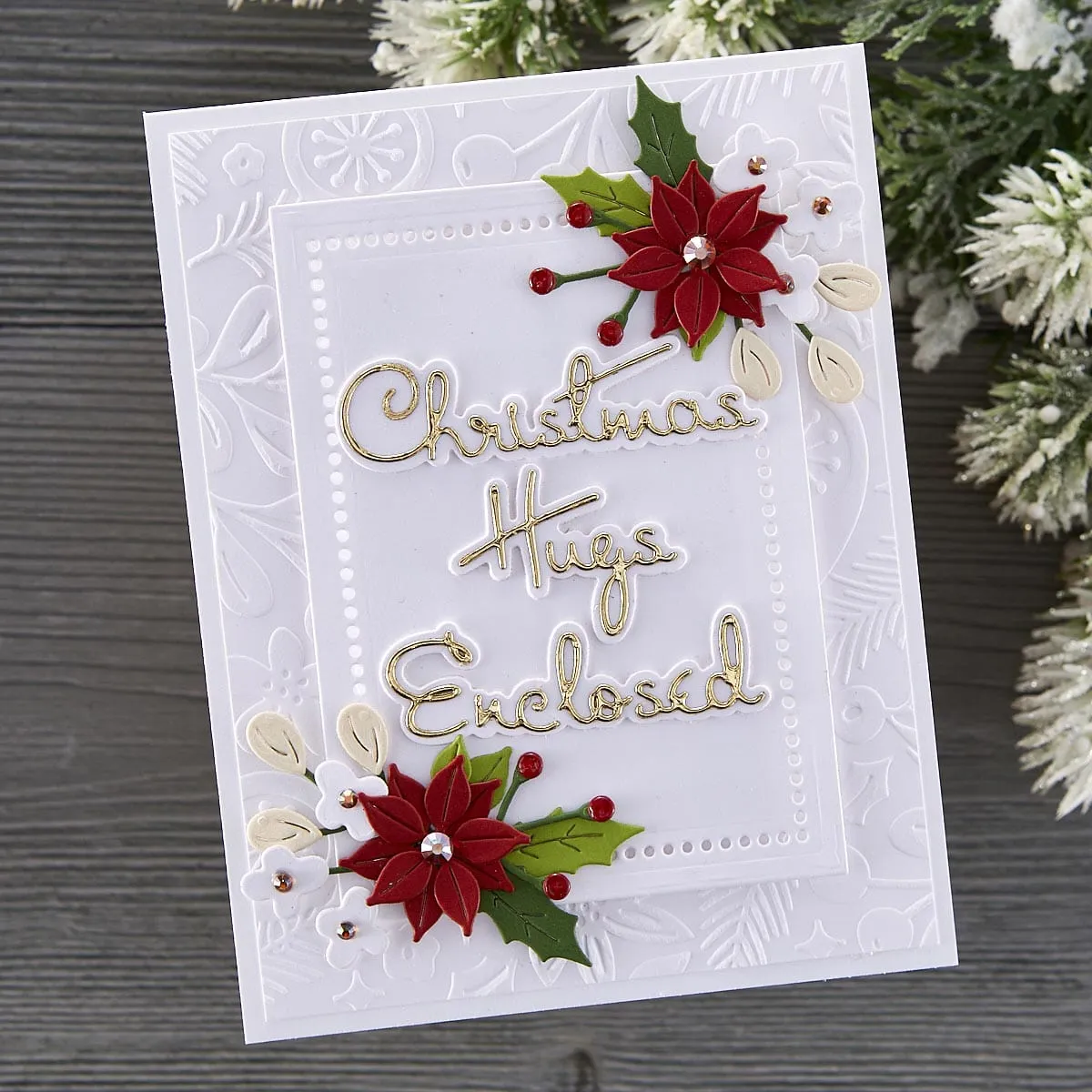 Outlined Christmas Sentiments - Small Die of the Month