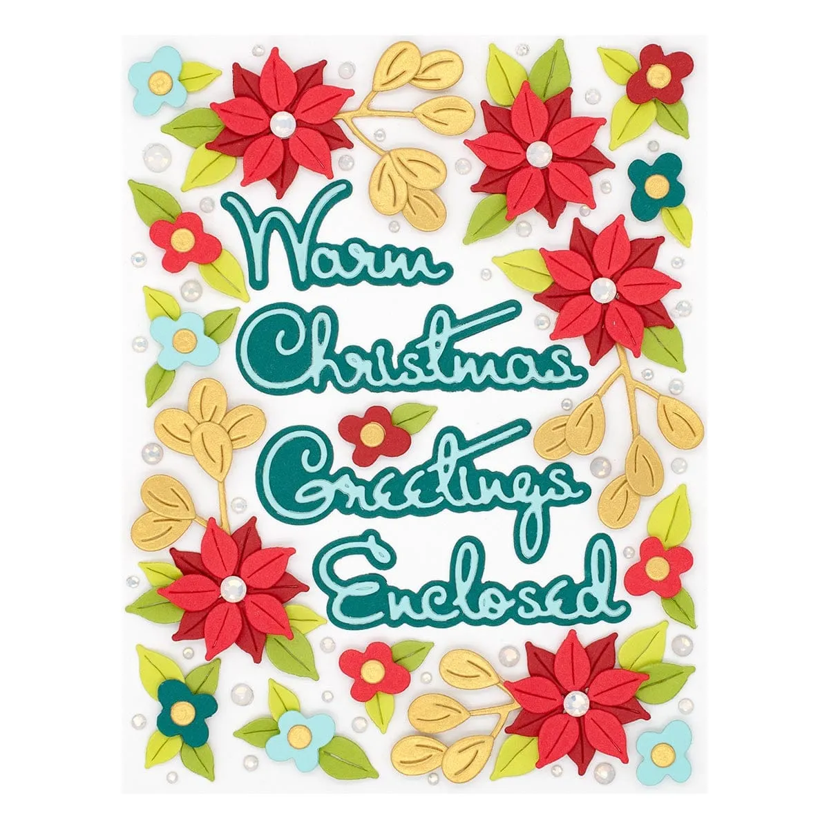 Outlined Christmas Sentiments - Small Die of the Month