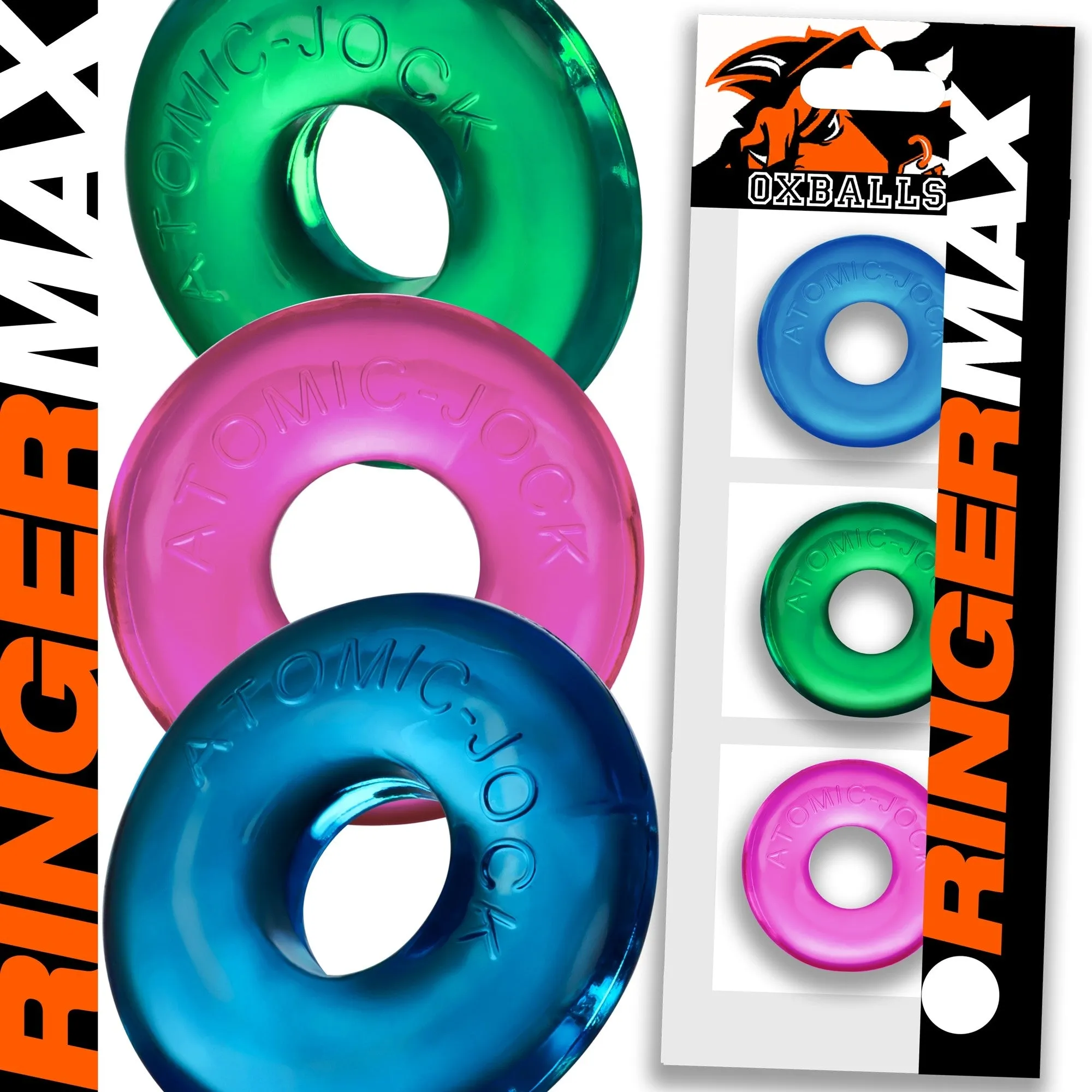 Oxballs Ringer Max Cock Ring Set Coloured 3 Pieces