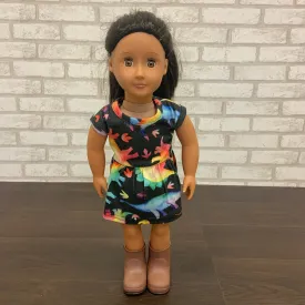 Rainbowsaurus Doll Dress [FINAL SALE]