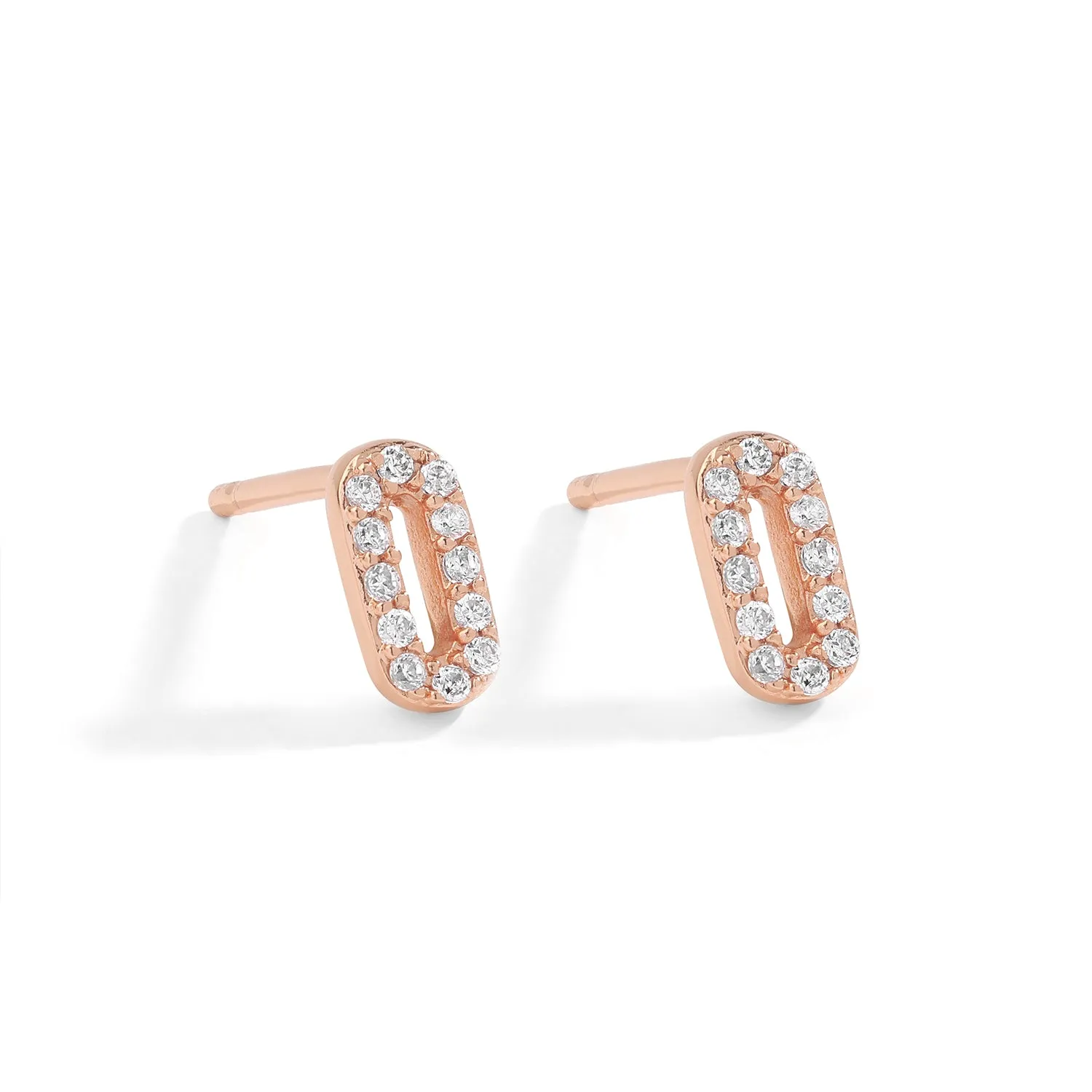 Rose Gold Initial Studs