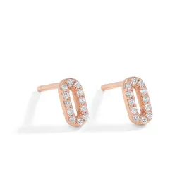 Rose Gold Initial Studs