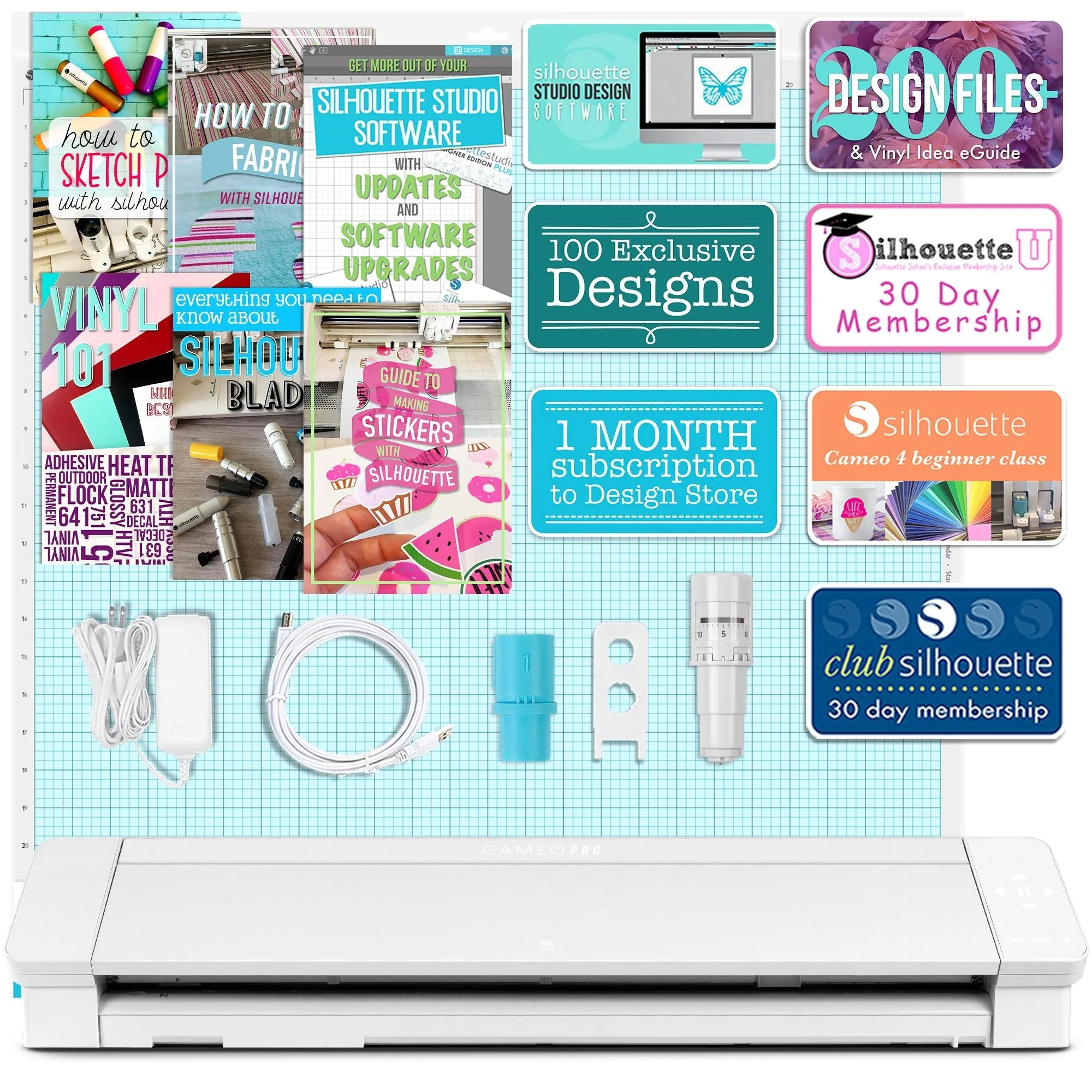 Silhouette White Cameo 4 PRO - 24" Electronic Vinyl & HTV Cutter