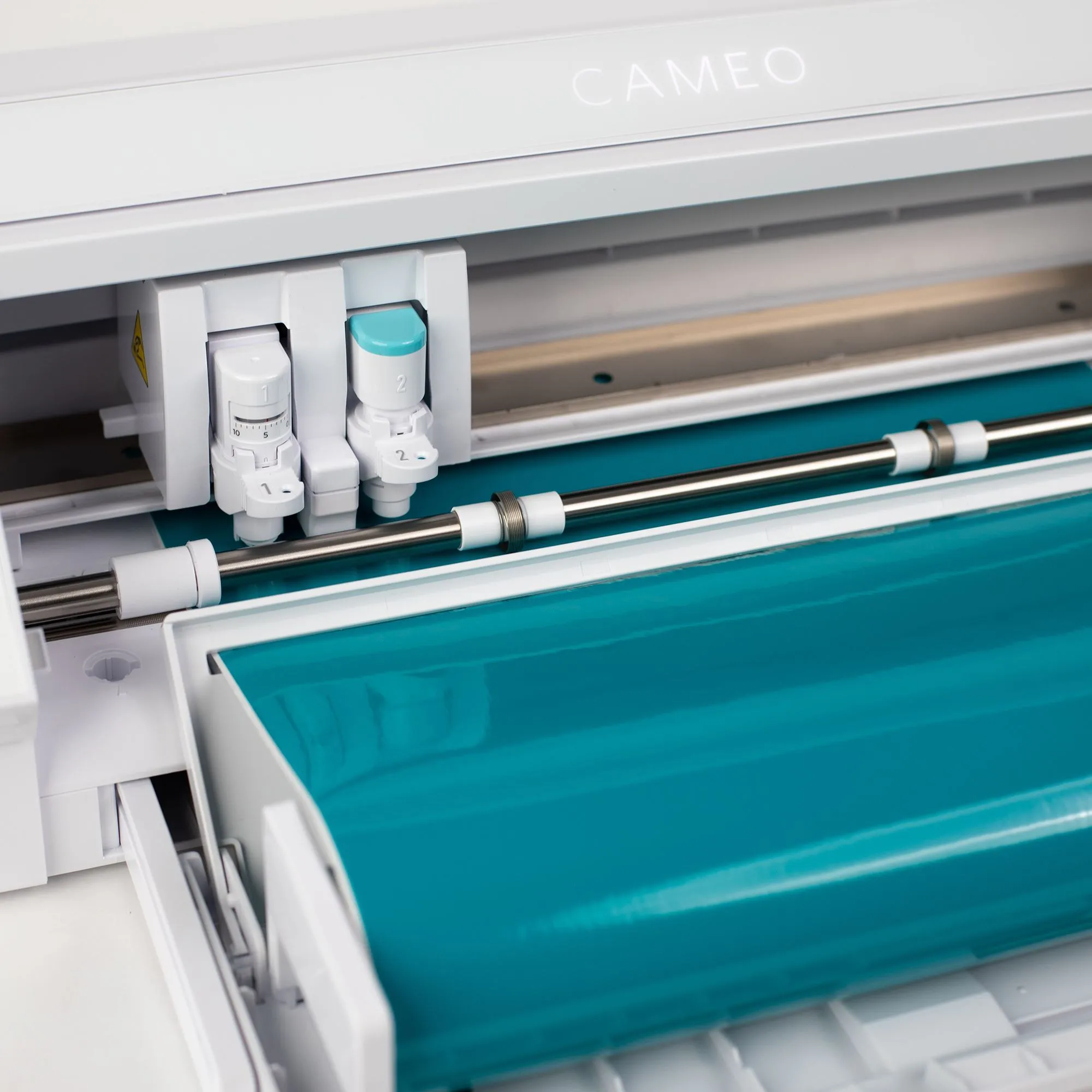 Silhouette White Cameo 4 w/ 15" x 15" Pink Slide Out Heat Press Bundle
