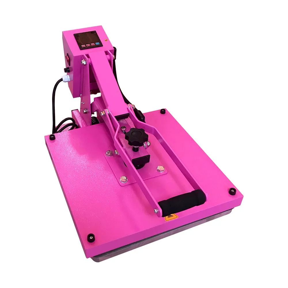 Silhouette White Cameo 4 w/ 15" x 15" Pink Slide Out Heat Press Bundle