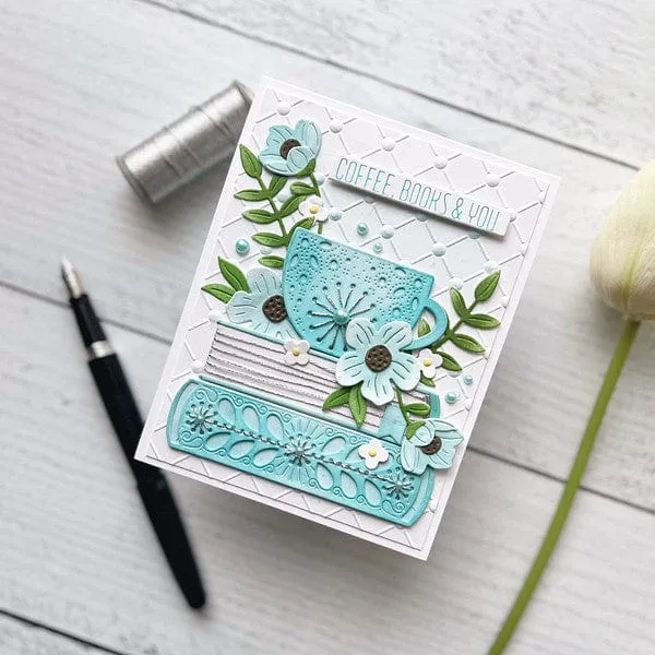 Stitched Read & Sip - Stitching Die of the Month