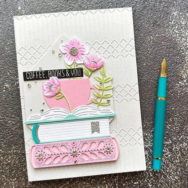 Stitched Read & Sip - Stitching Die of the Month