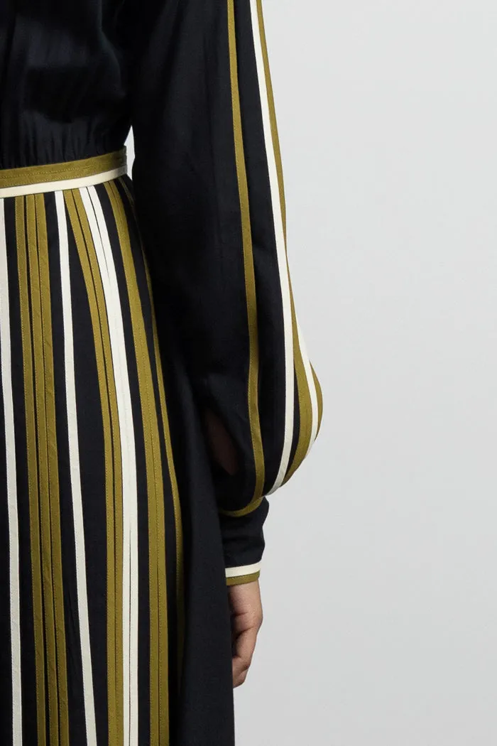 V Neck Multi Binding Dress