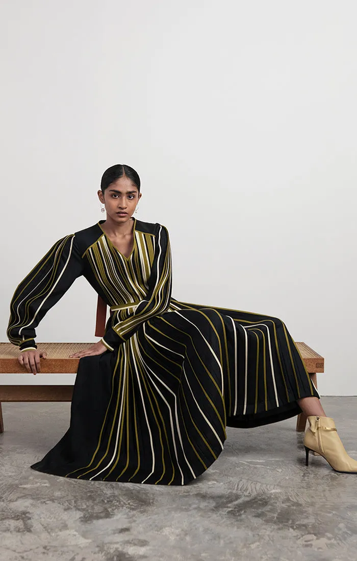 V Neck Multi Binding Dress