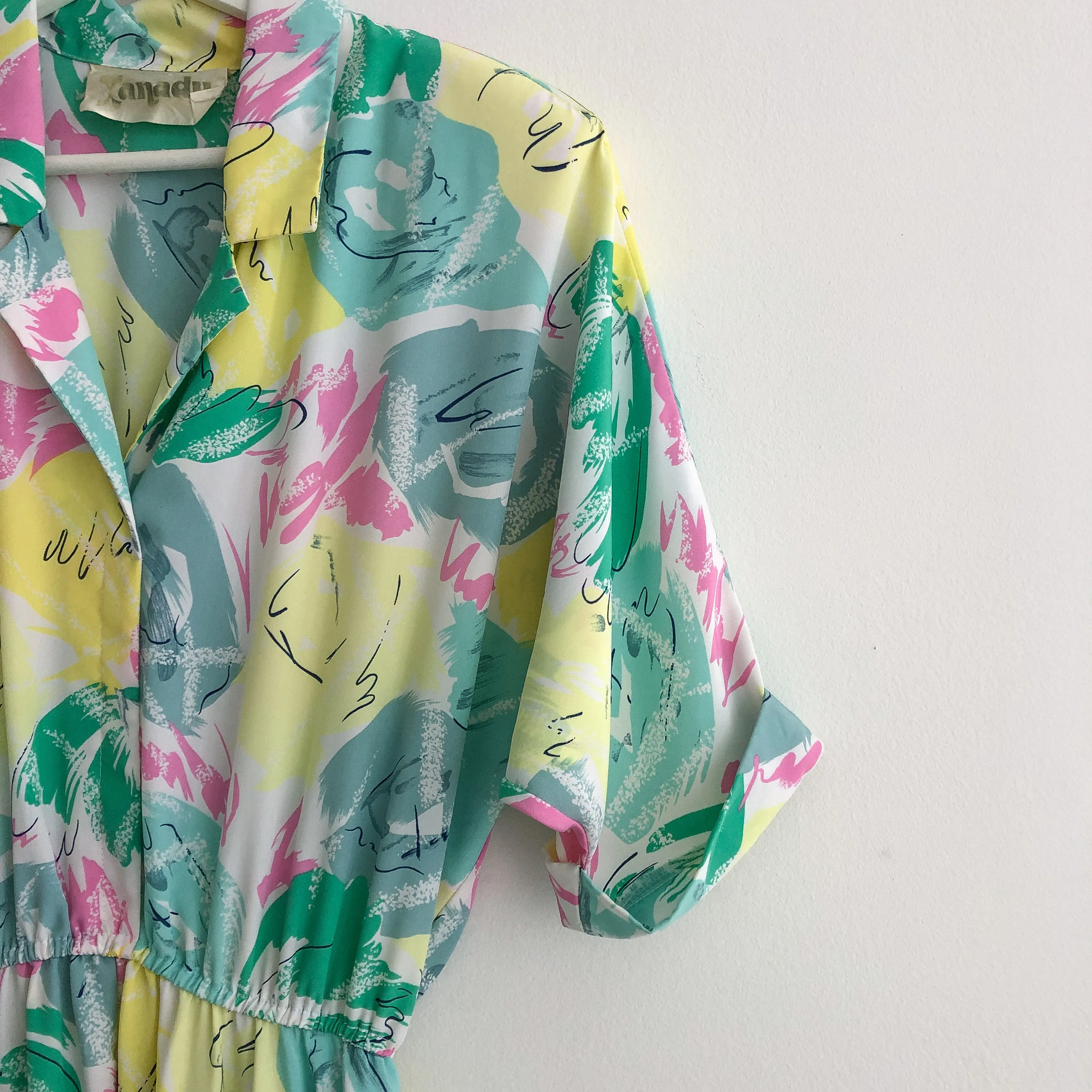Vintage 80s Pastel Maxi Dress