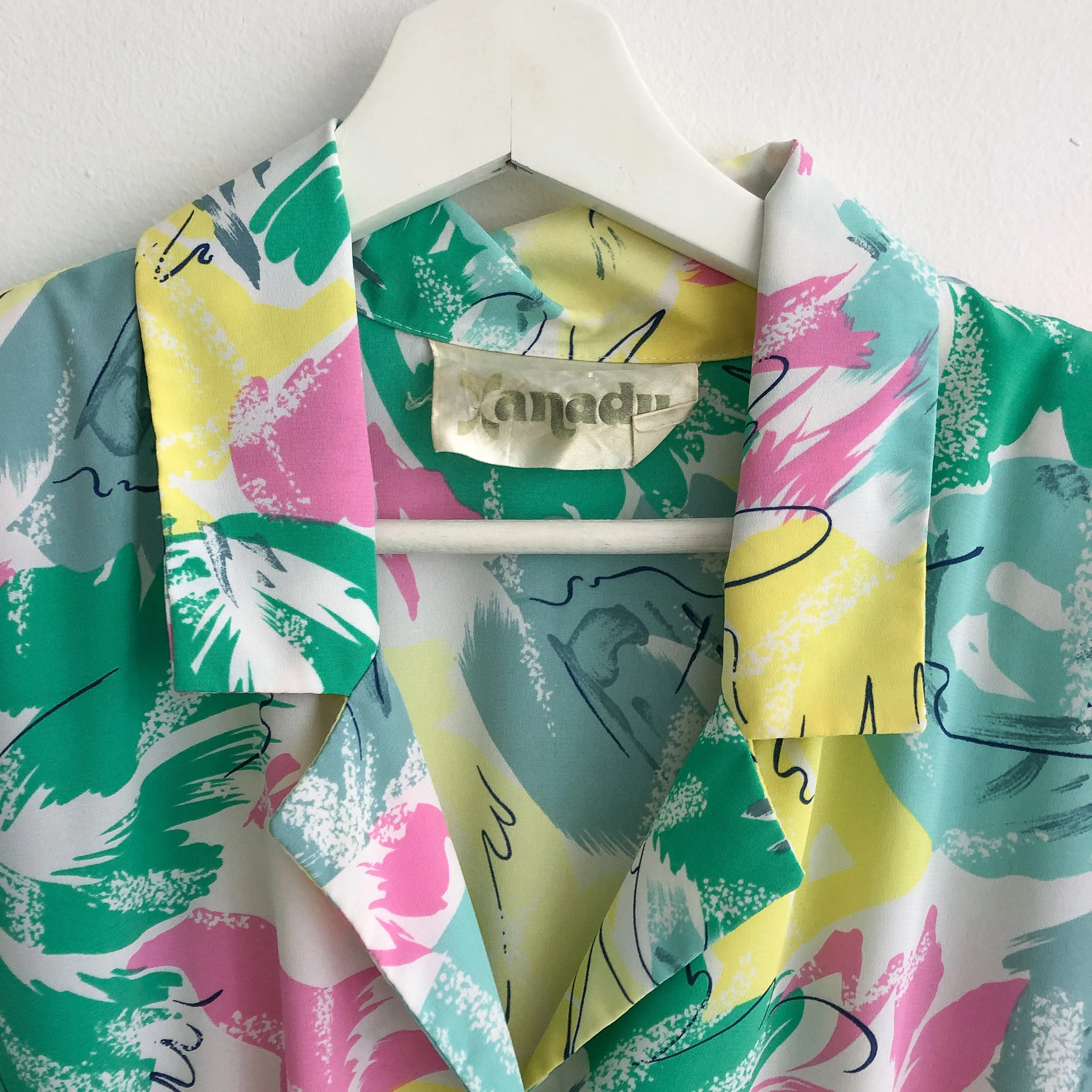 Vintage 80s Pastel Maxi Dress