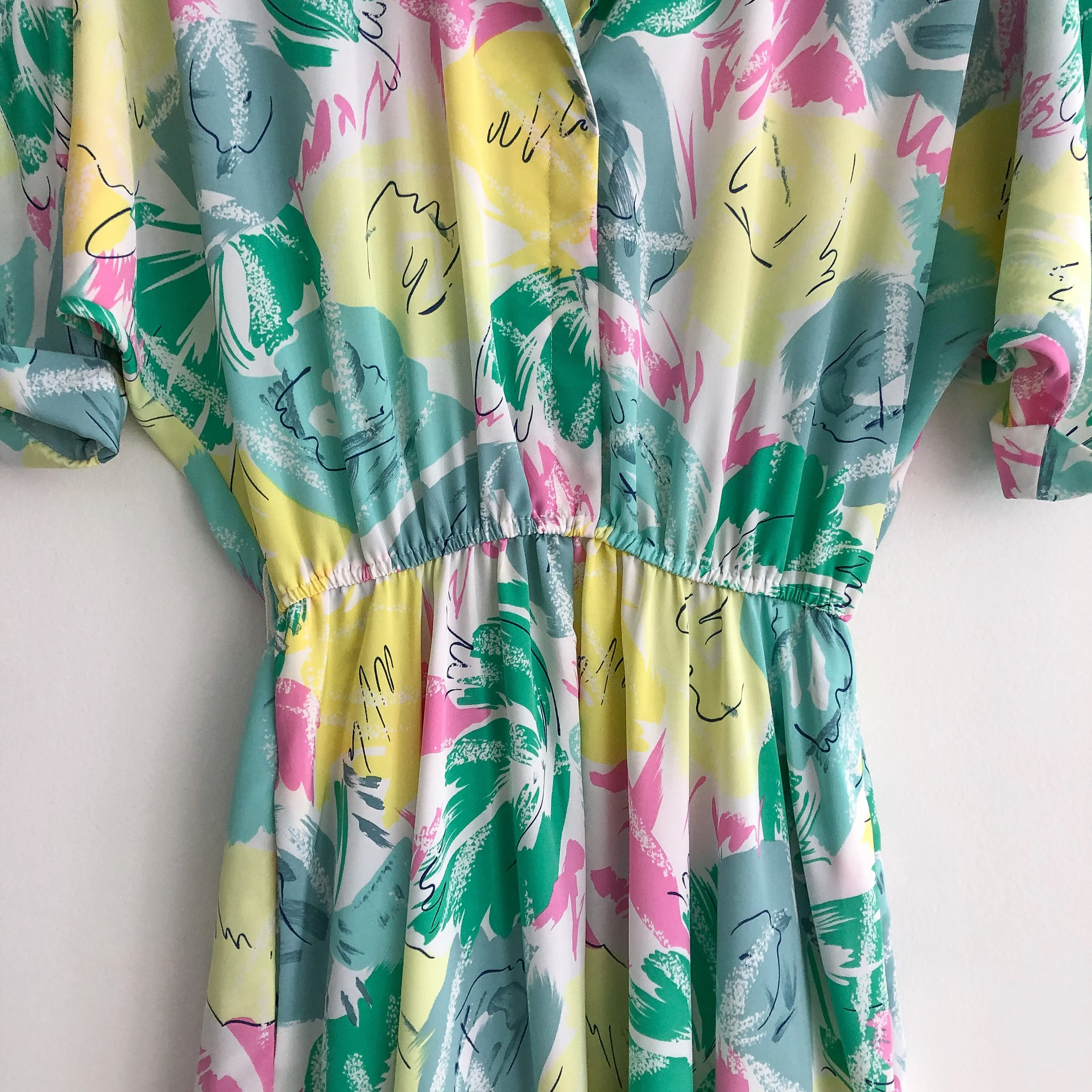 Vintage 80s Pastel Maxi Dress