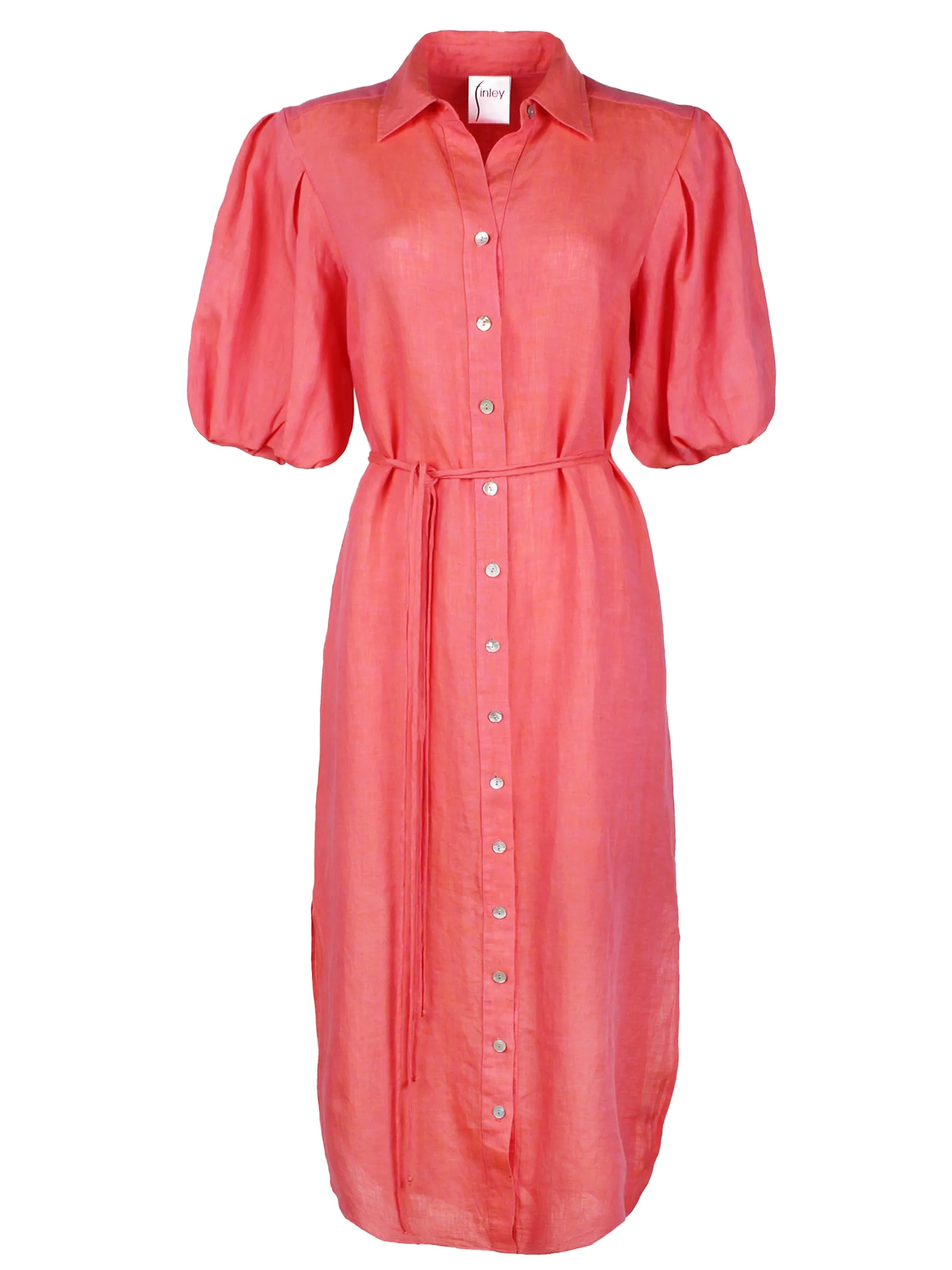 Washed Linen Madeline Dress White